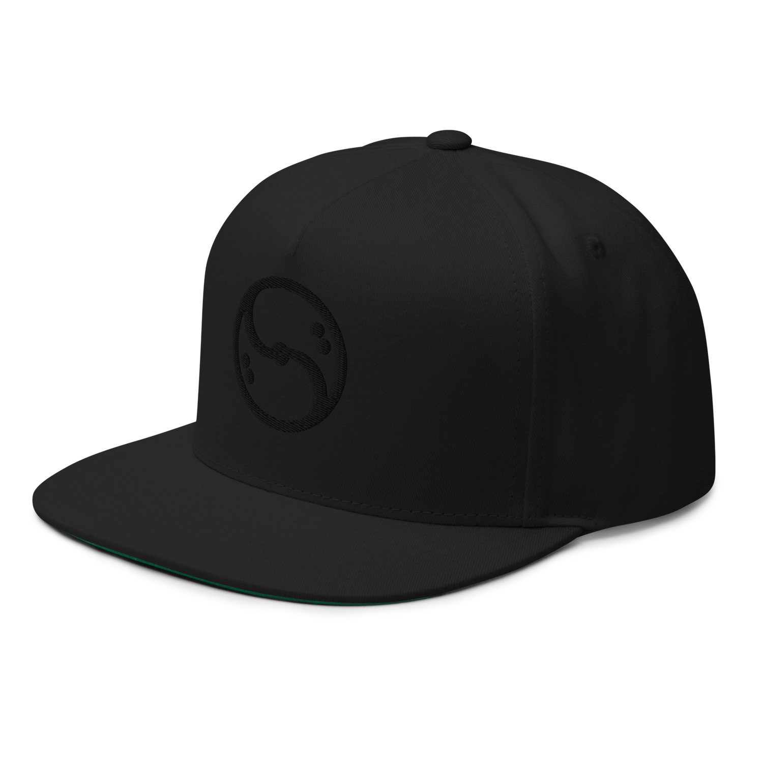Adjustable Black Snapback Hat