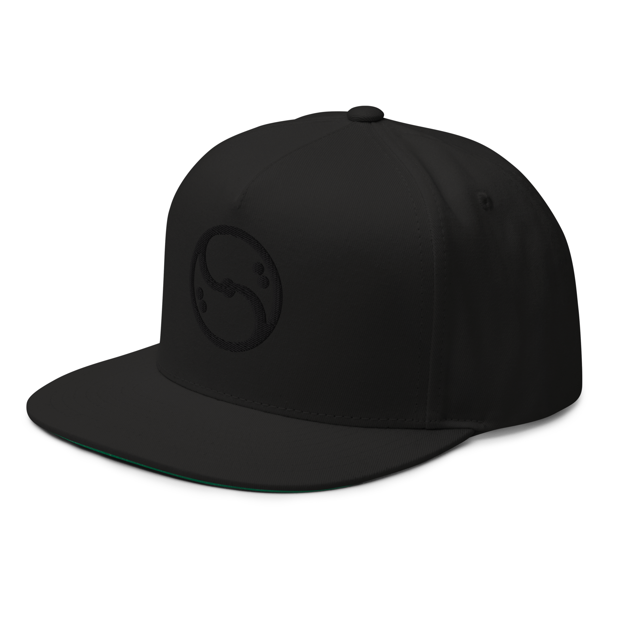 Adjustable Black Snapback Hat