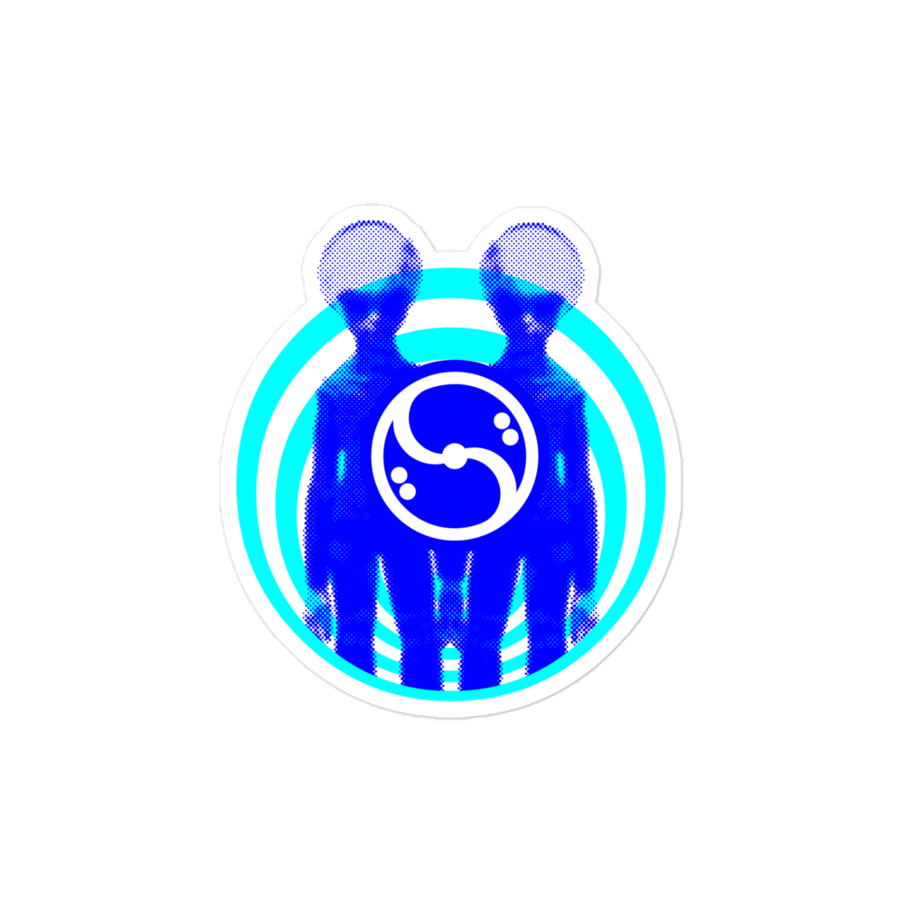 Visitors Badge UFO Inspired Sticker