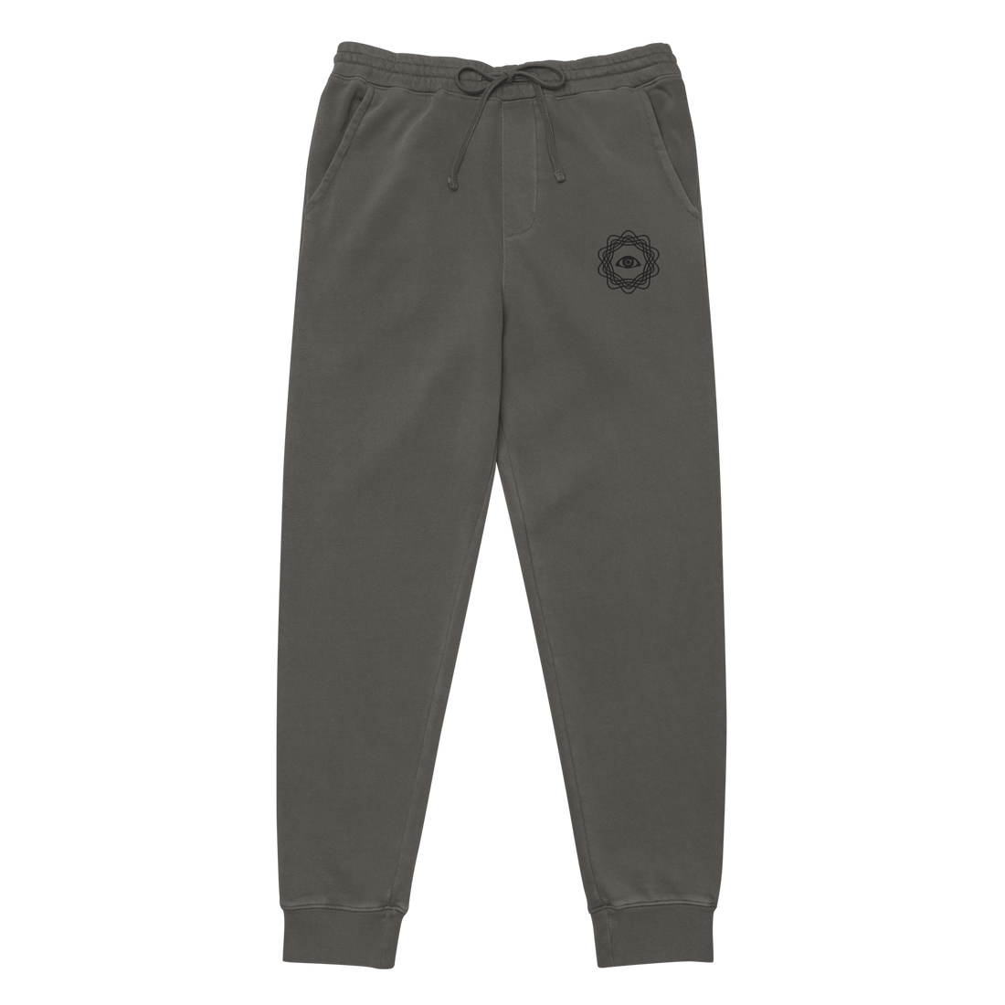 Black Pigment Dyed Sweatpants - Unisex Lazy Fader Sweatpants Black