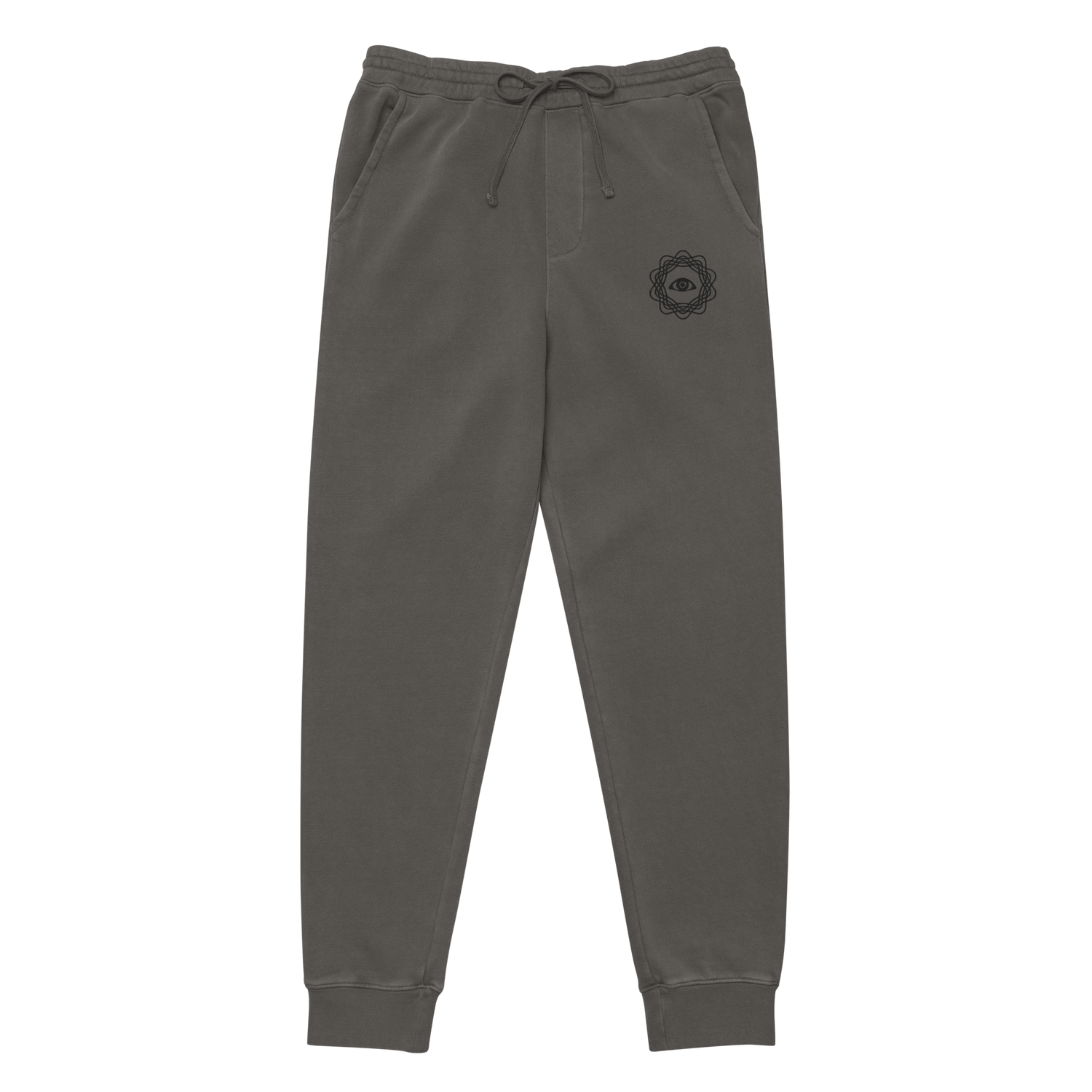 Black Pigment Dyed Sweatpants - Unisex Lazy Fader Sweatpants Black
