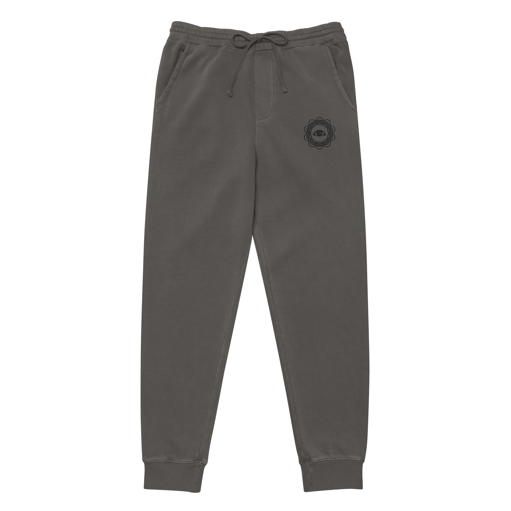 Black Pigment Dyed Sweatpants - Unisex Lazy Fader Sweatpants Black