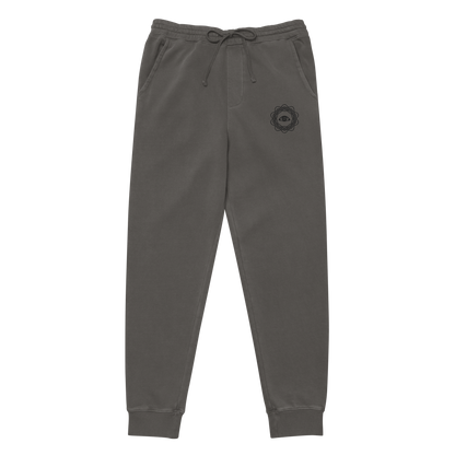 Black Pigment Dyed Sweatpants - Unisex Lazy Fader Sweatpants Black