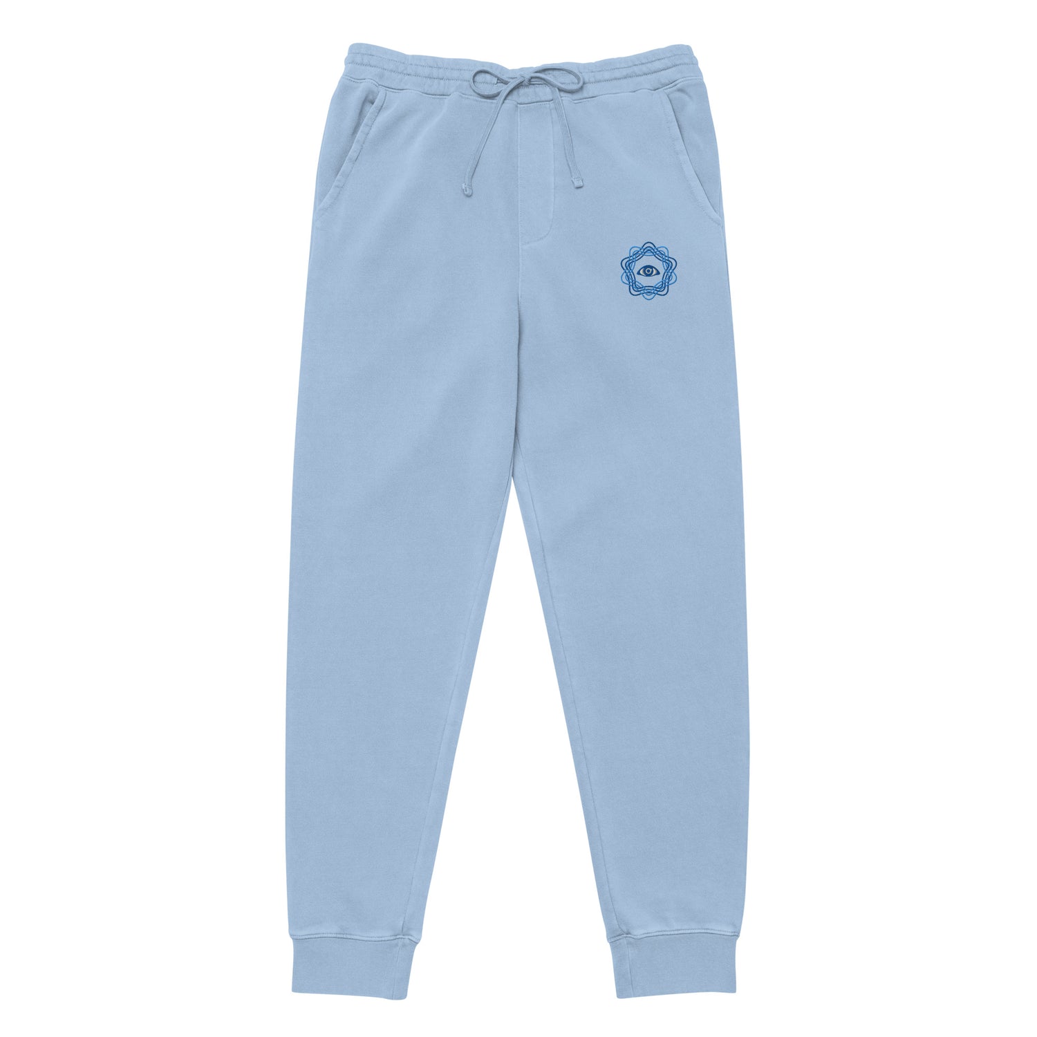 Drawstring Waist Light Blue Sweatpants - Comfortable Casual Style Joggers