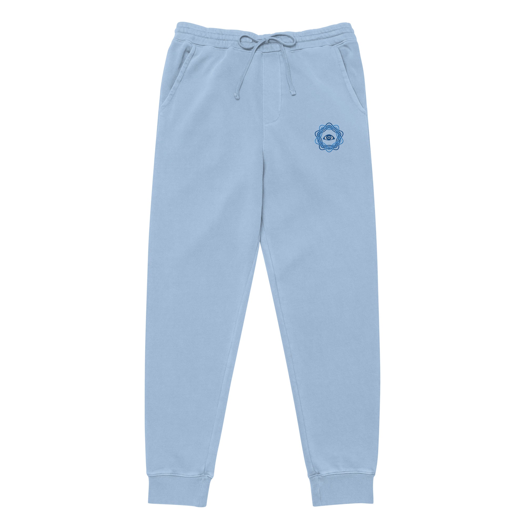 Drawstring Waist Light Blue Sweatpants - Comfortable Casual Style Joggers